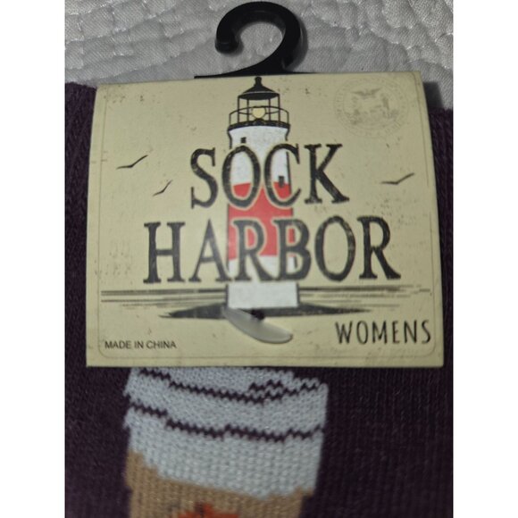Sock Harbor Womens Autumn-Themed Socks Pumpkin & Latte*Fits Sizes 4-10 * NWT - Picture 2 of 3